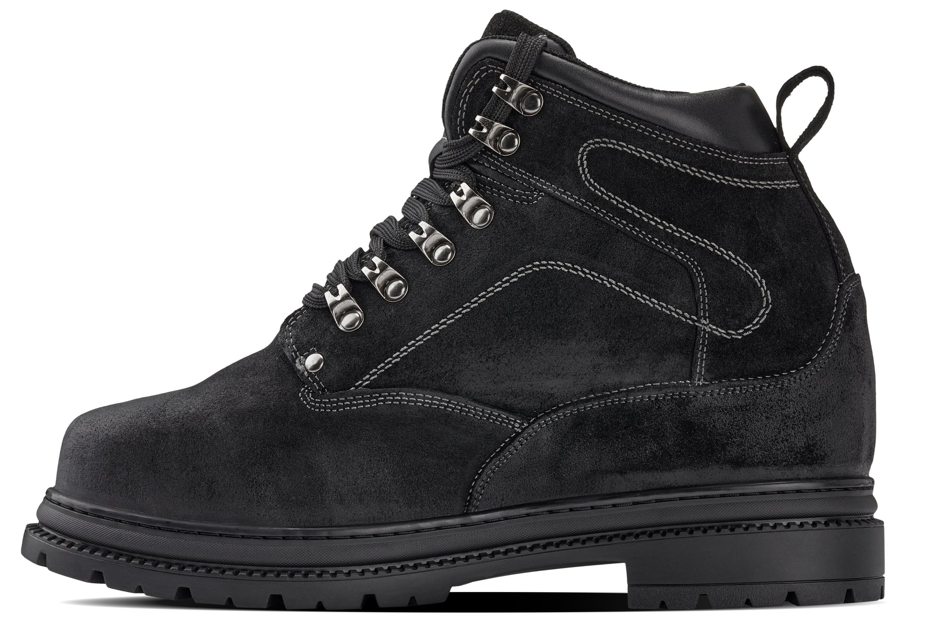 K881802 - 5.2" Taller Black Nubuck Height-Increasing Men's Boots - Image 3