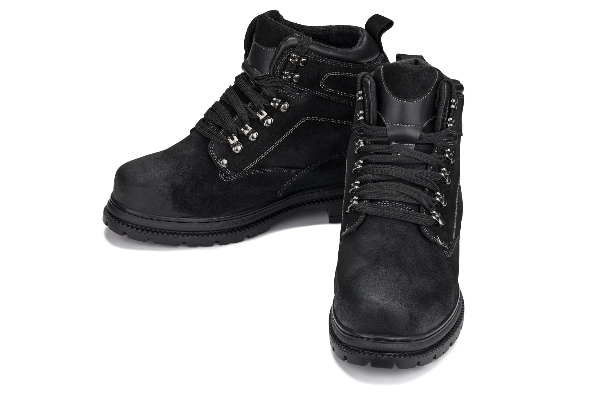 K881802 - 5.2" Taller Black Nubuck Height-Increasing Men's Boots - Image 5