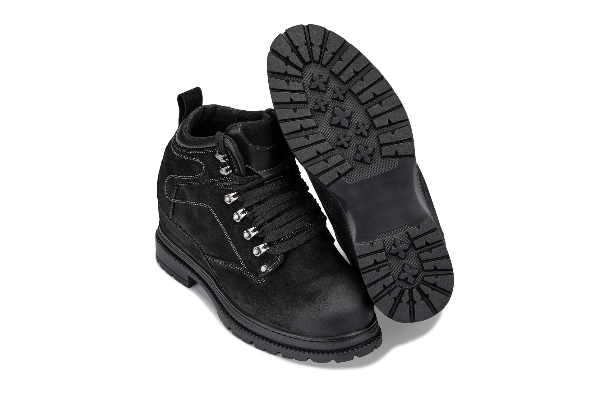 K881802 - 5.2" Taller Black Nubuck Height-Increasing Men's Boots - Image 6