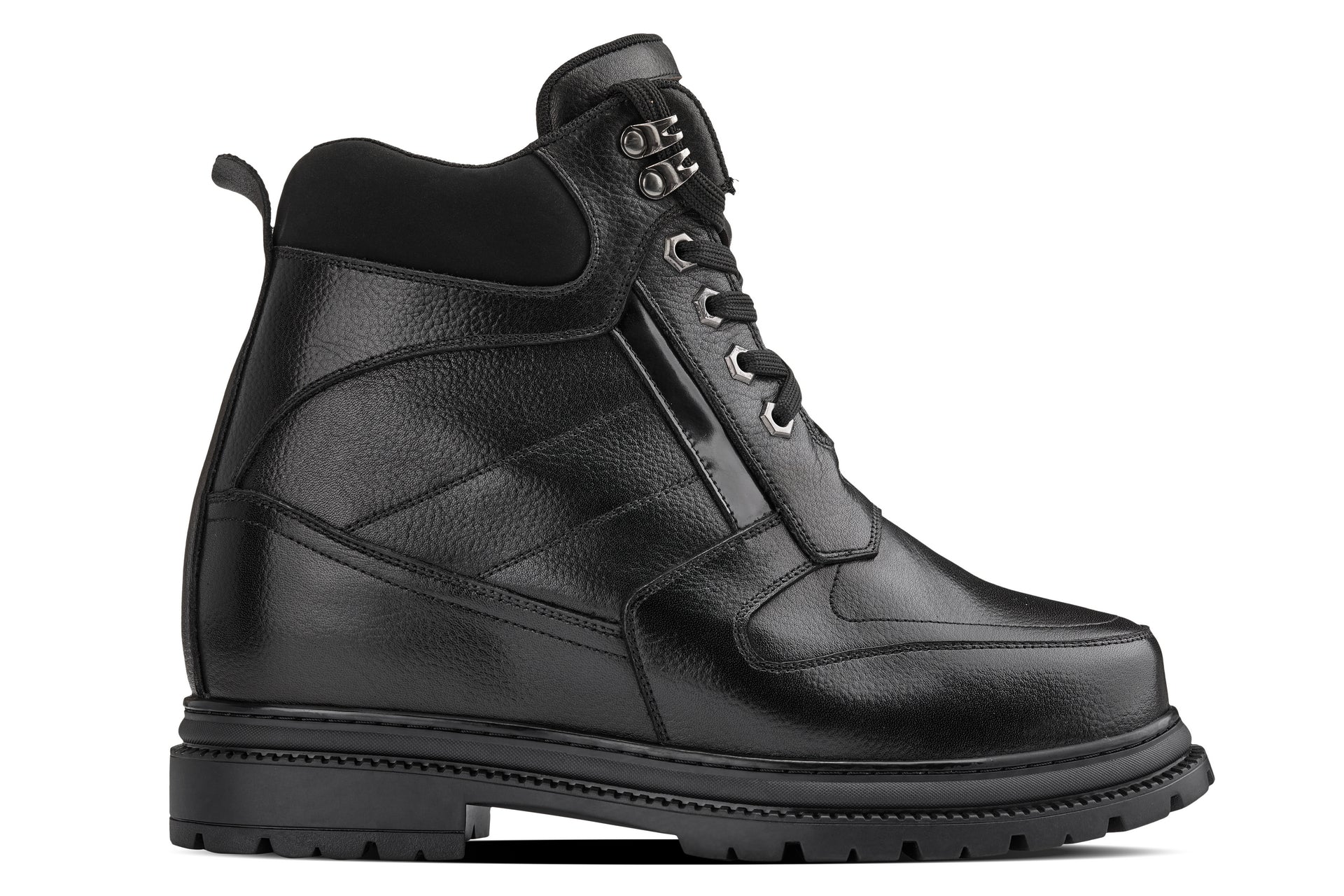 K881805 - Black 5.2" Taller Elevator Men's Boots - Image 2