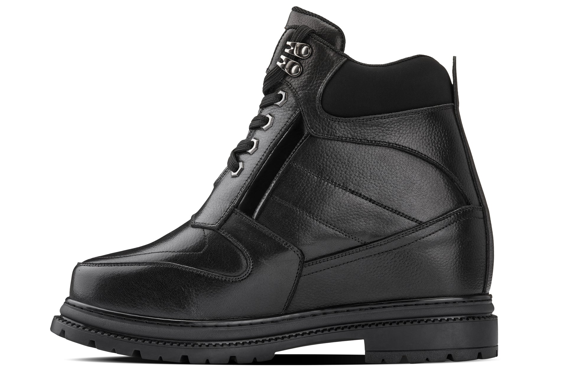 K881805 - Black 5.2" Taller Elevator Men's Boots - Image 3