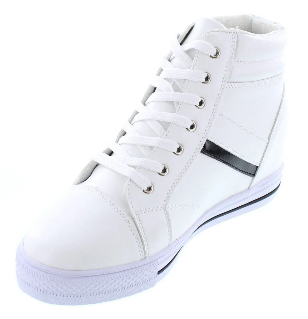 K107222 - High-Top Elevator Men's Sneakers - Three Inches - Image 2