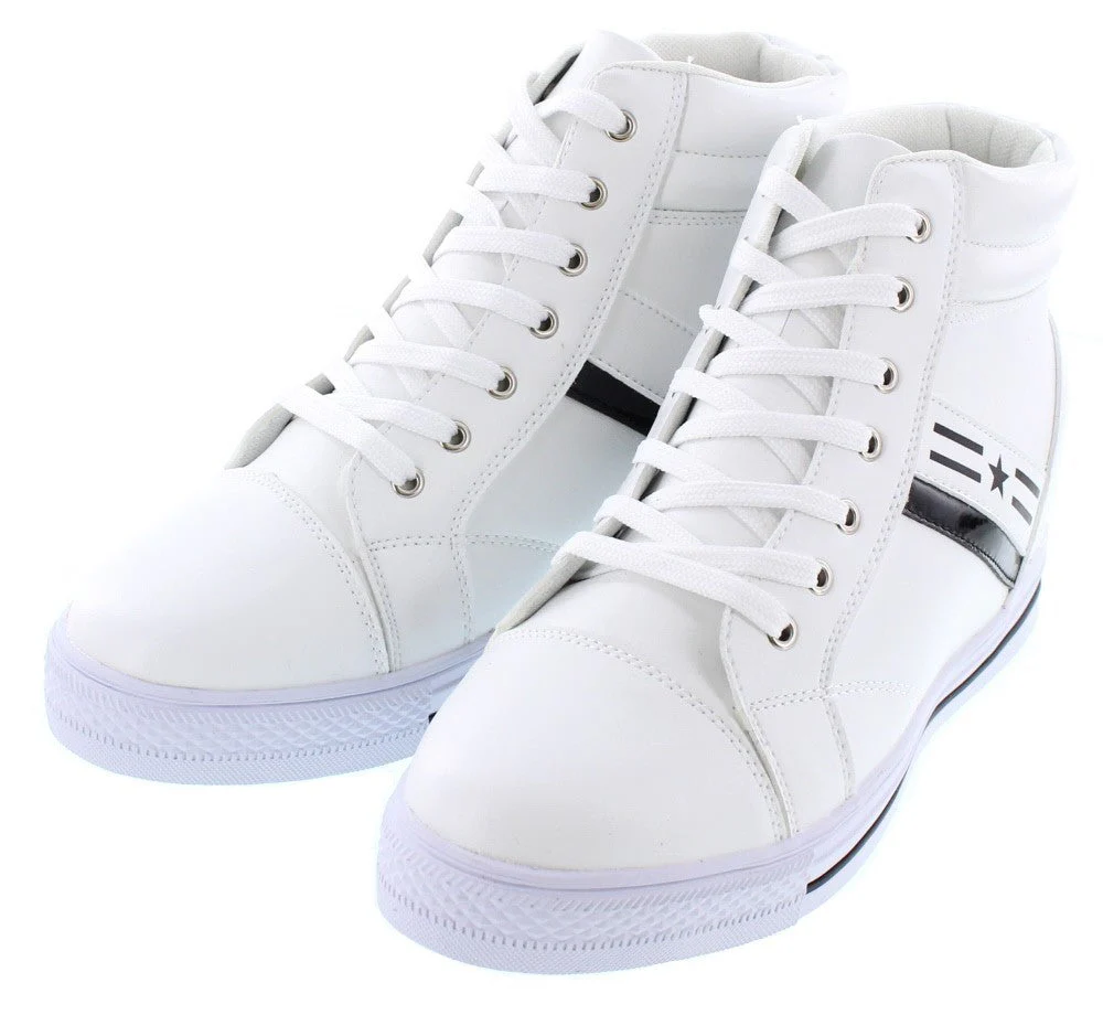 K107222 - High-Top Elevator Men's Sneakers - Three Inches - Image 3
