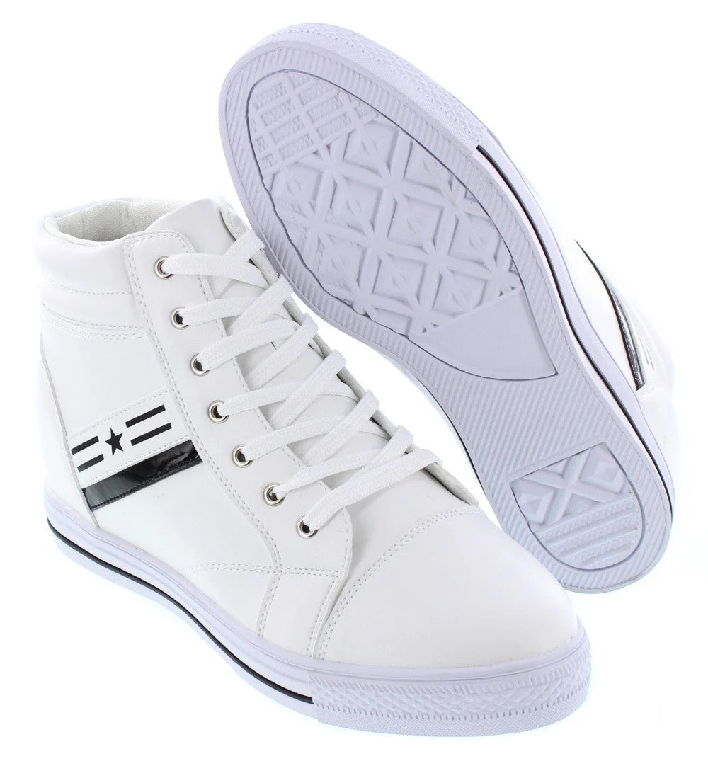 K107222 - High-Top Elevator Men's Sneakers - Three Inches - Image 5