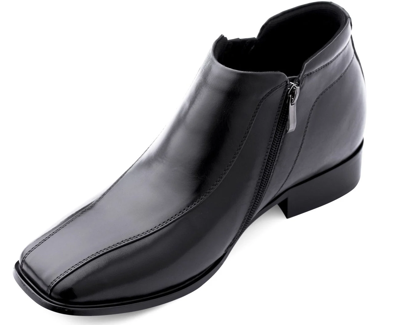 K99805 - 3.2 Inches Taller (Black) Zipper Men's Boots - Image 2