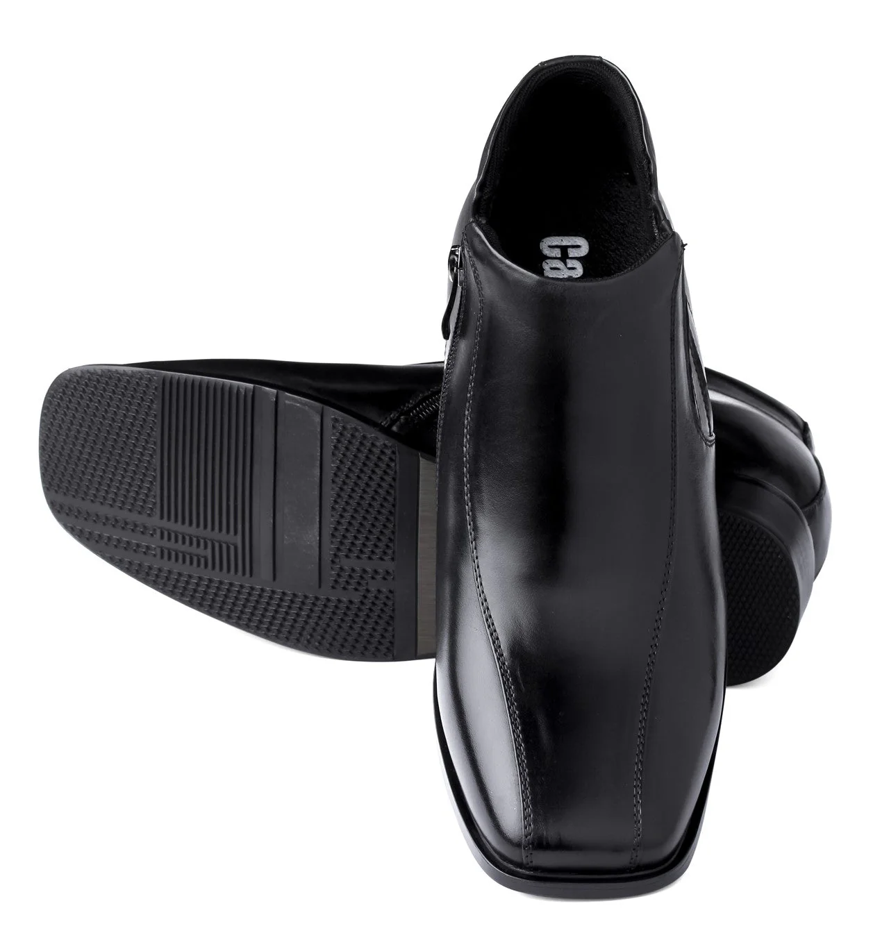 K99805 - 3.2 Inches Taller (Black) Zipper Men's Boots - Image 4