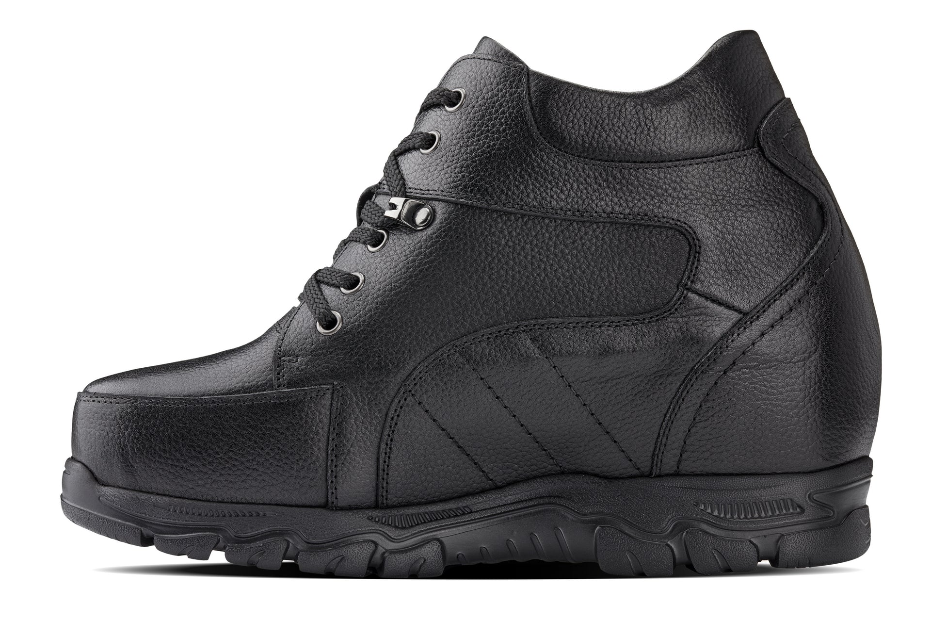 K107216 - Lightweight Hiking-Boot-Style Elevator Men's Shoes - 5.2 Inches - Image 3