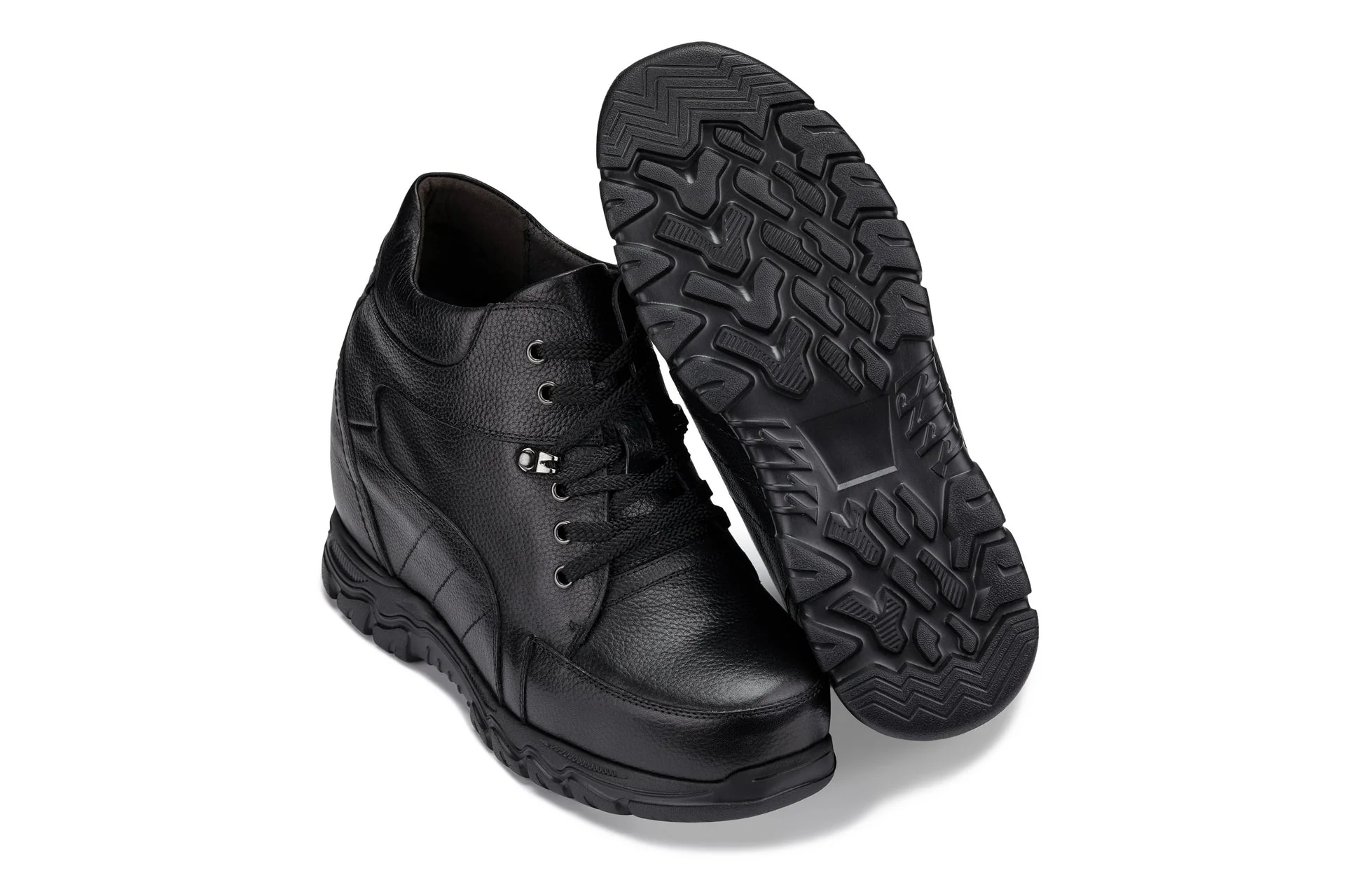 K107216 - Lightweight Hiking-Boot-Style Elevator Men's Shoes - 5.2 Inches - Image 6