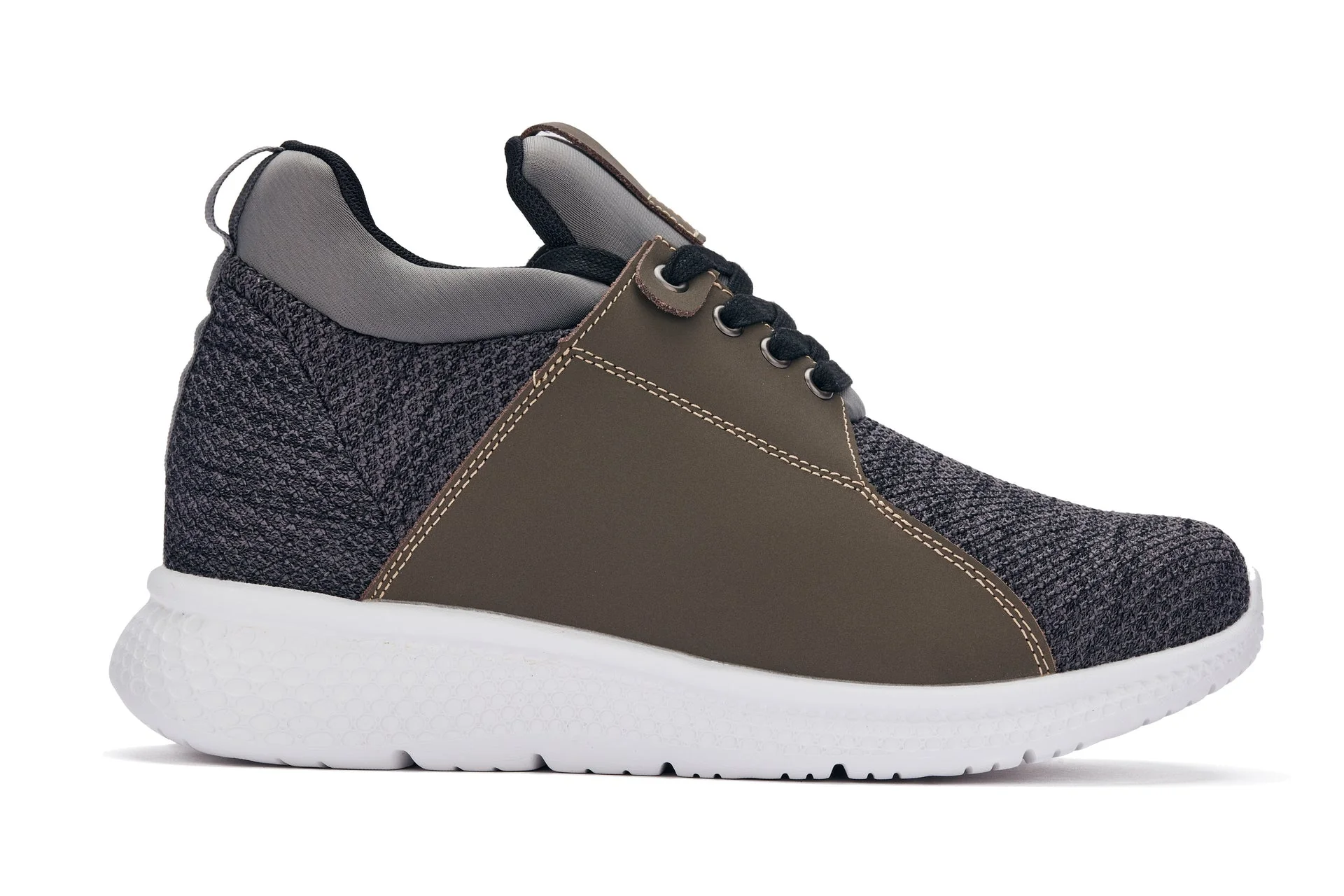 H71923 - CALTO 3.2-Inch Taller Charcoal Men's Elevator Men's Sneakers - Image 2