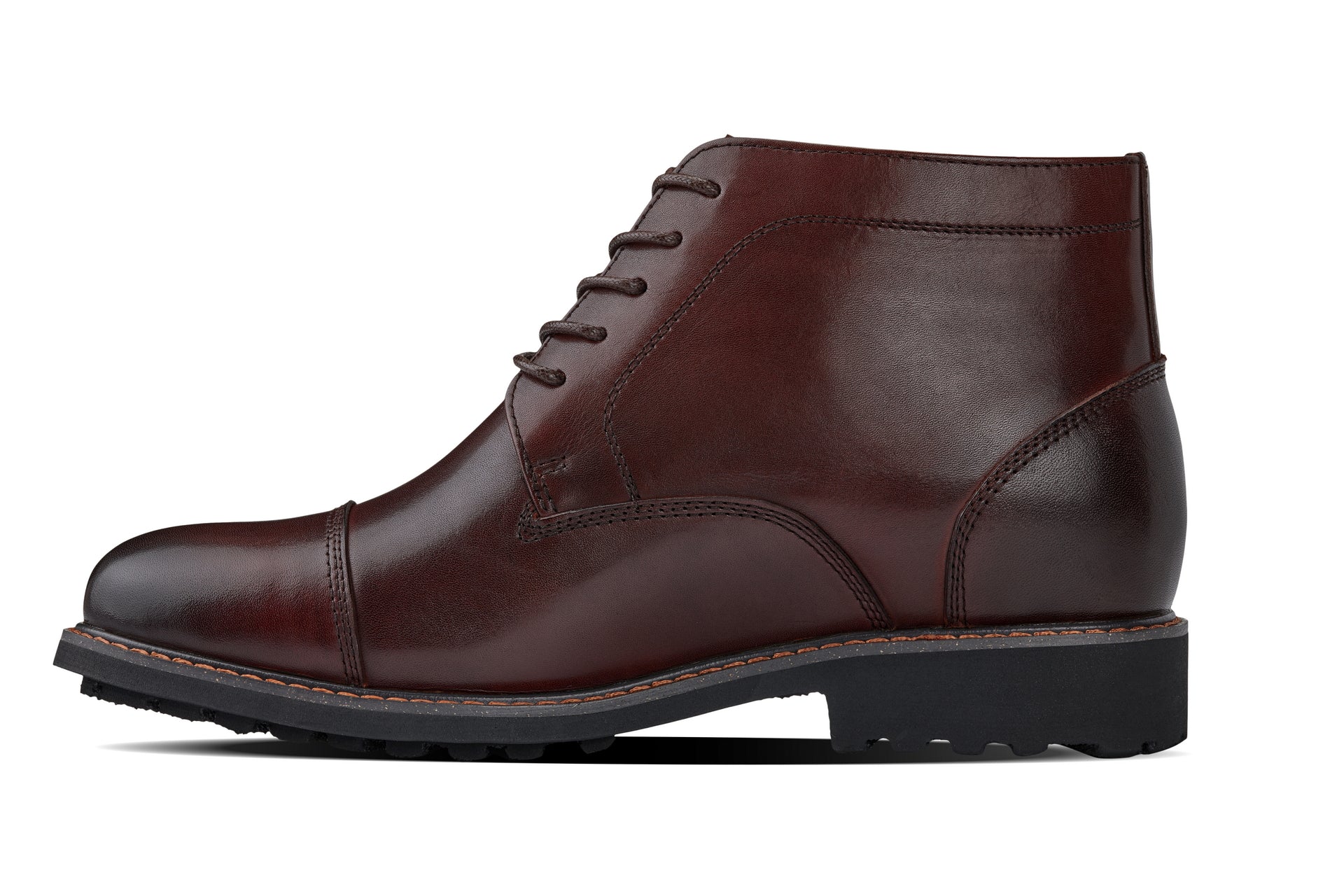 Y41081 - 3.2-Inch Taller Dark Brown Leather Men's Boots - Image 3