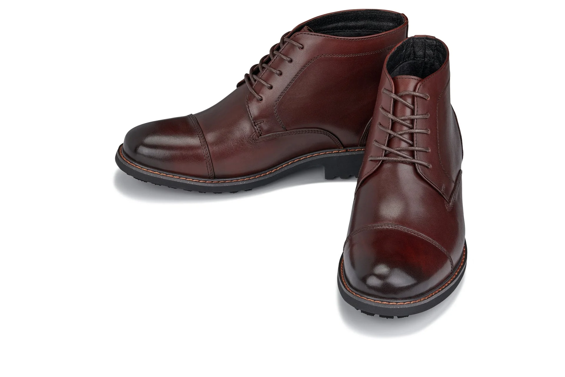 Y41081 - 3.2-Inch Taller Dark Brown Leather Men's Boots - Image 5