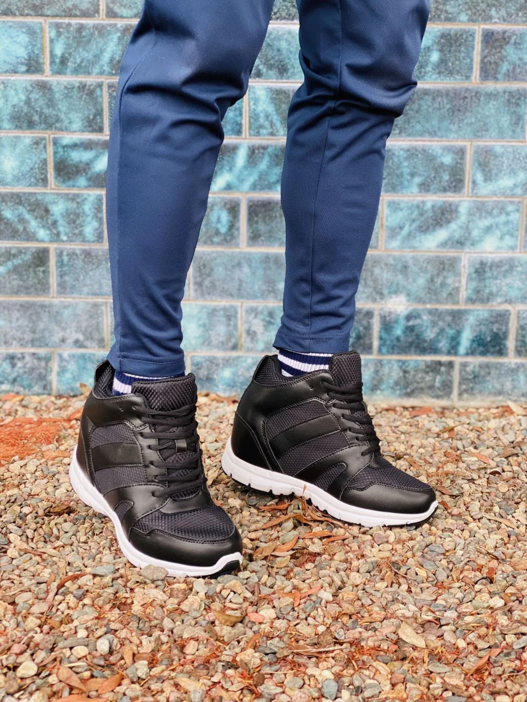 G3330 - 4-Inch Taller Men's Black Elevator Sneakers - Image 6