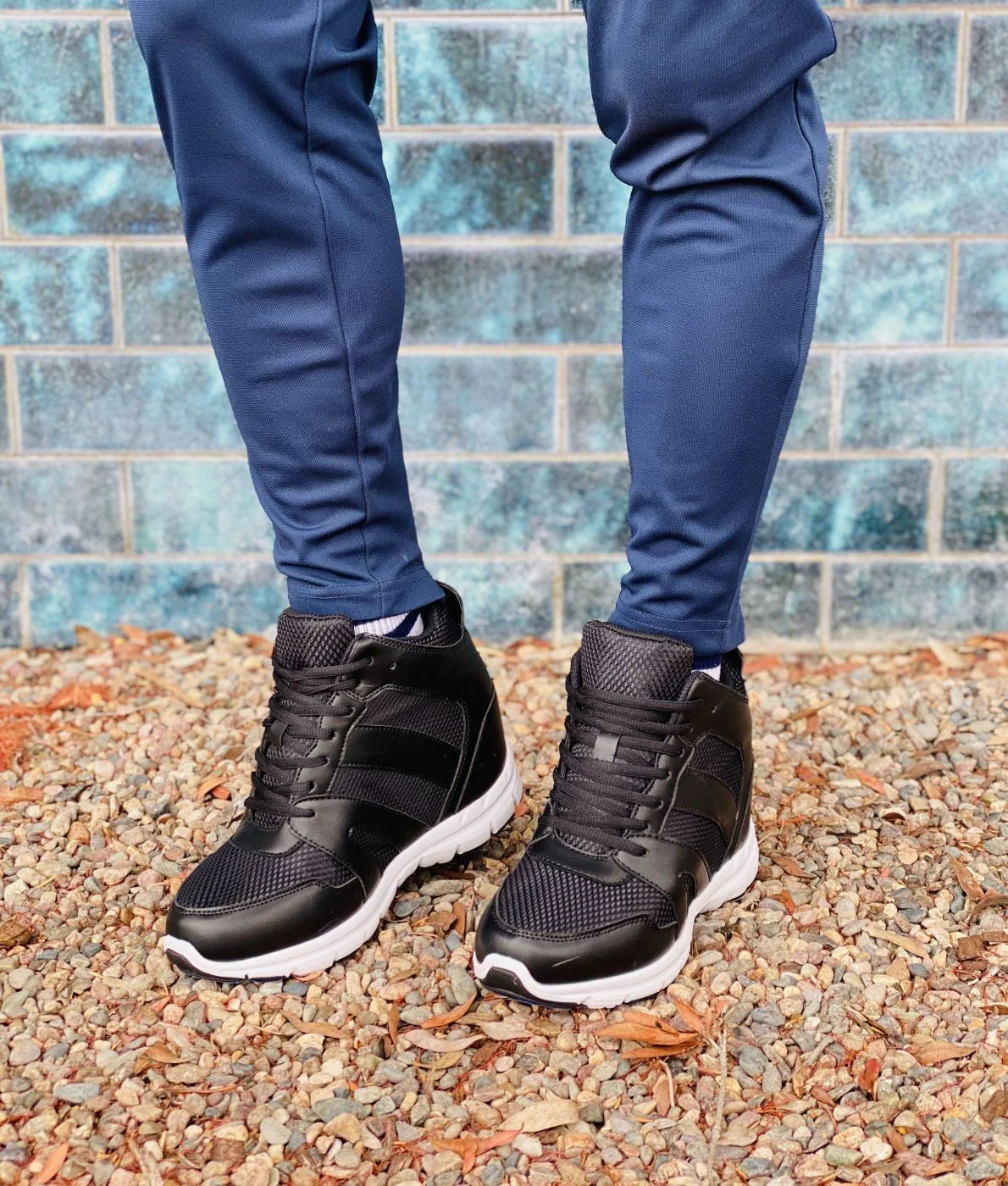 G3330 - 4-Inch Taller Men's Black Elevator Sneakers - Image 7