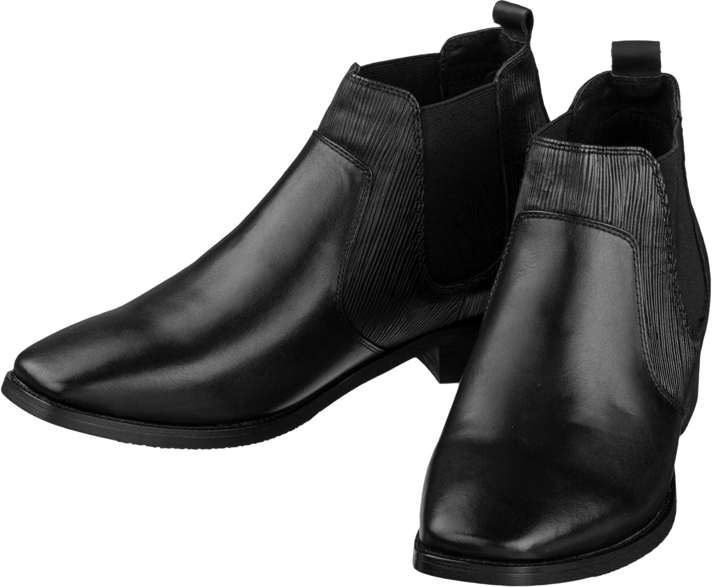 T54021 - Black Leather Chelsea Men's Boots - 3 Inches - Image 4