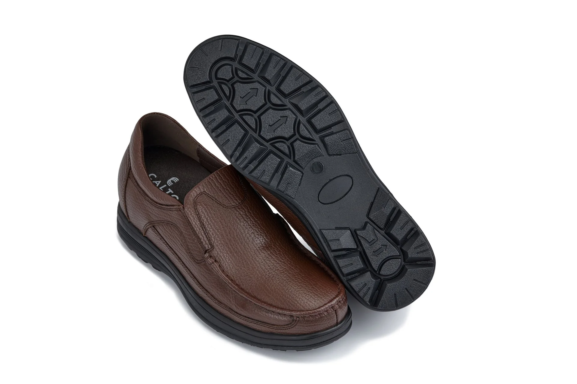 G1827 - 3 Inches Taller (Brown) - Lightweight Men's Sneakers - Image 6