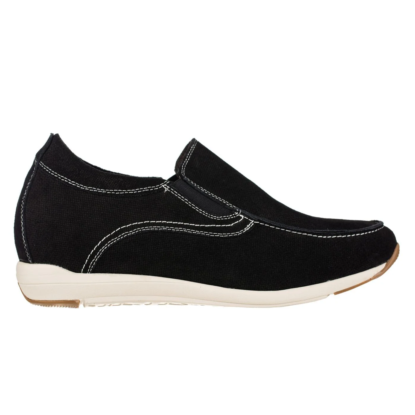 G4903 - 2.8 Inches Taller (Nubuck Black) - Super Lightweight Men's Flats - Image 2