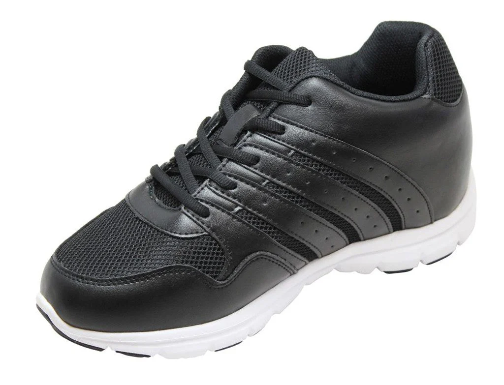 G8817 - 3.2 Inches Taller (Black) - Super Lightweight Men's Sneakers - Image 2