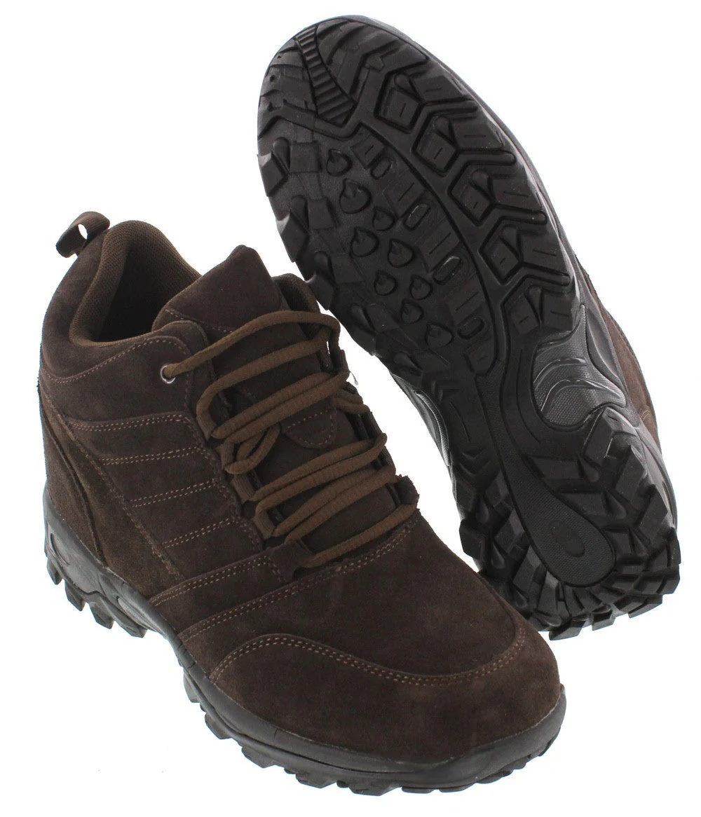 H0031 - 4 Inches Taller (Dark Brown) - Hiking Style Men's Boots - Image 5