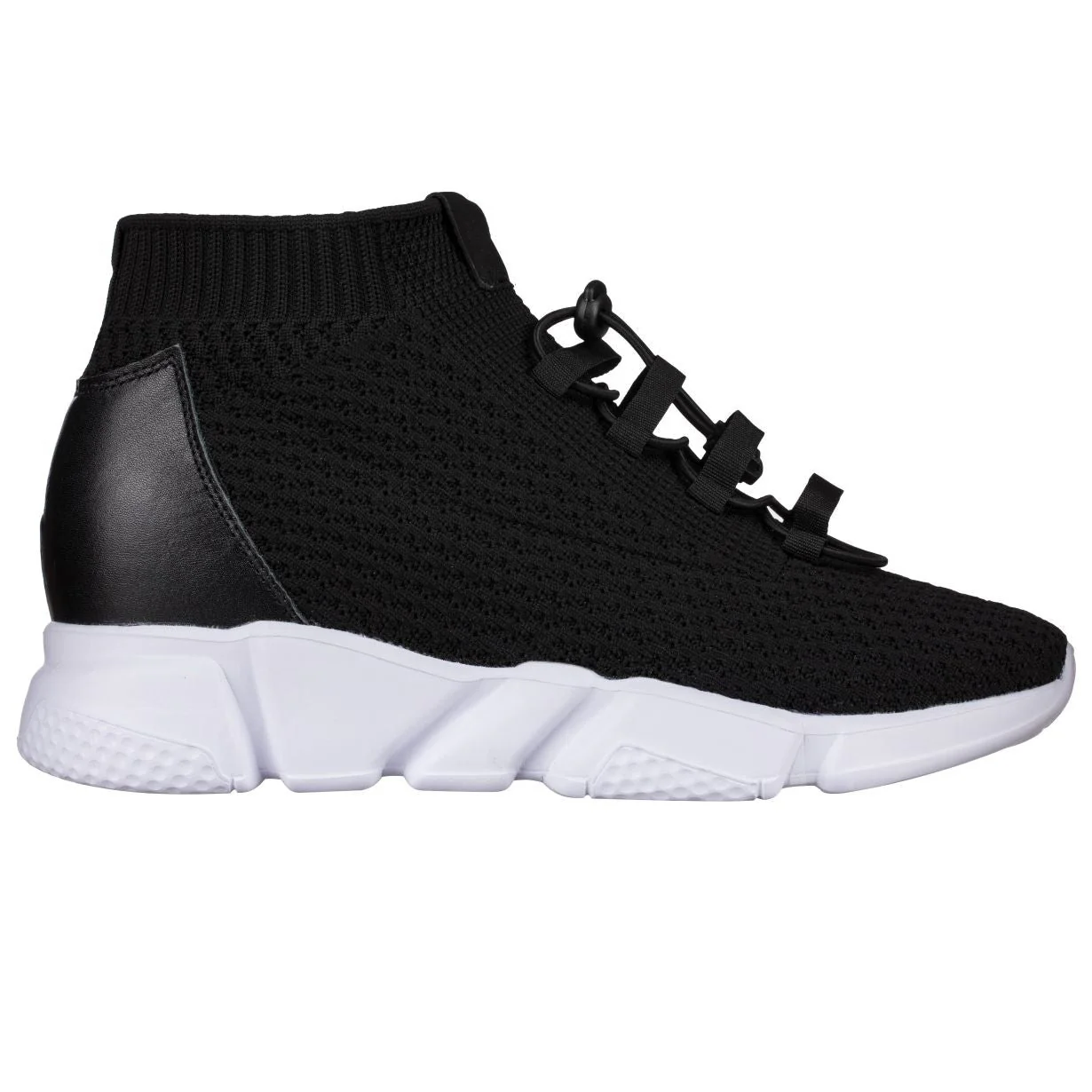 H1721 - 3.2 Inches Taller (Black) - Ultra Lightweight Men's Sneakers - Image 2