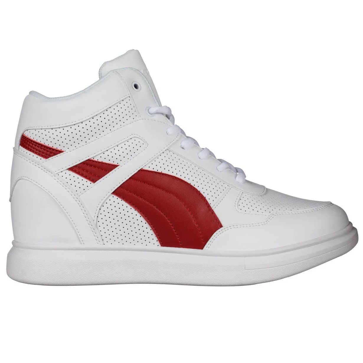 H71902 - 3.8 Inches Taller (White/Red) - Men's Sneakers - Image 2
