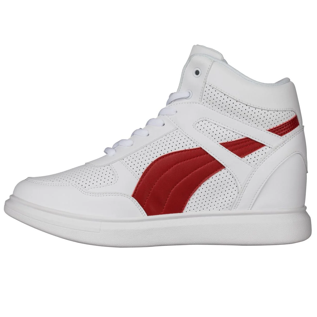 H71902 - 3.8 Inches Taller (White/Red) - Men's Sneakers - Image 3