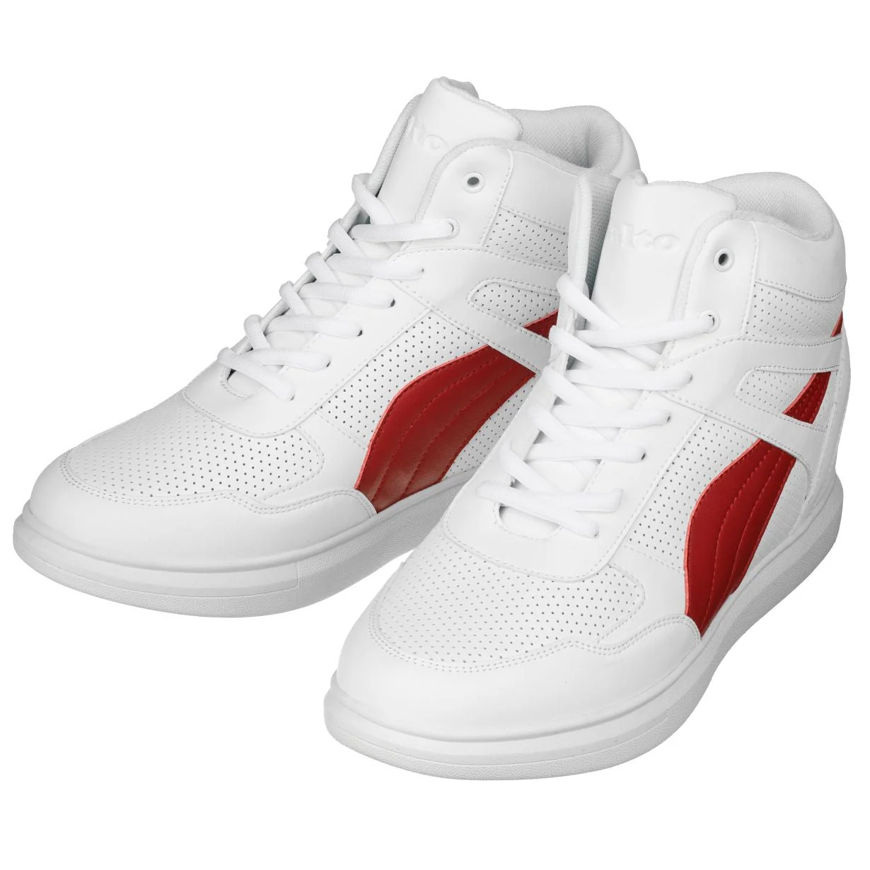 H71902 - 3.8 Inches Taller (White/Red) - Men's Sneakers - Image 4
