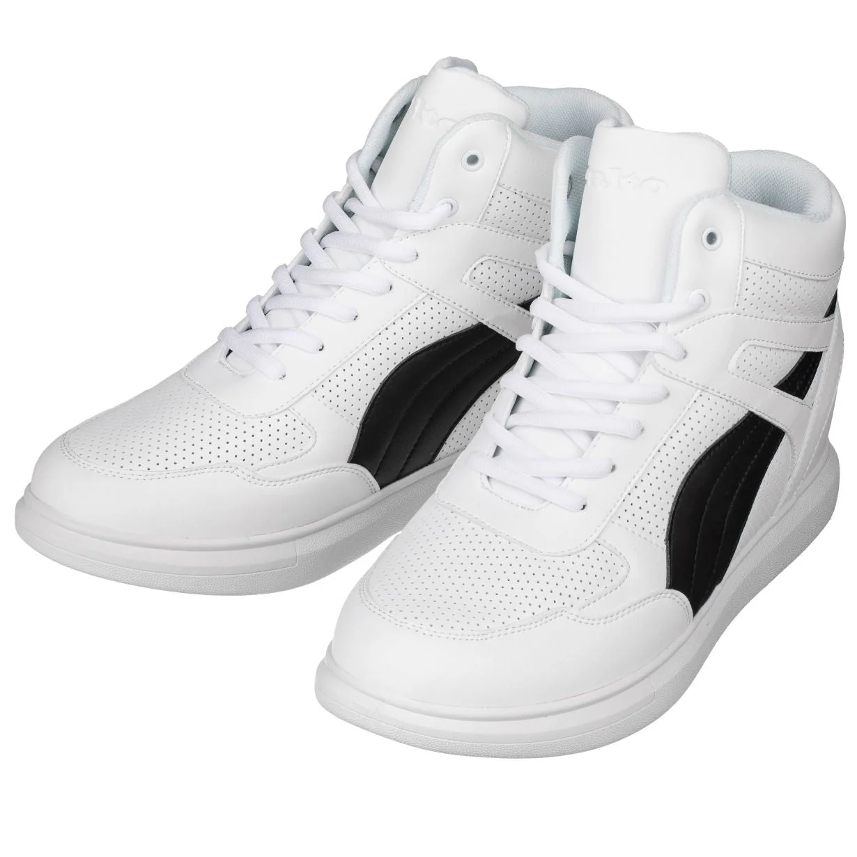 H71903 - 3.8 Inches Taller (White/Black) - Men's Sneakers - Image 4