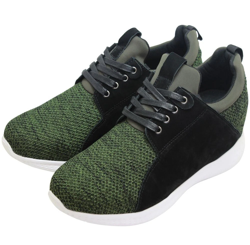 H71921 - 3.2 Inches Taller (Army Green) - Super Lightweight Men's Sneakers - Image 3