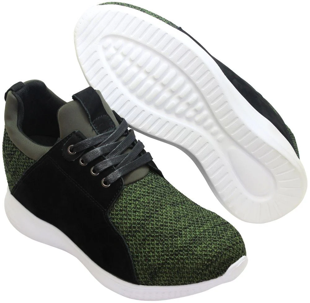 H71921 - 3.2 Inches Taller (Army Green) - Super Lightweight Men's Sneakers - Image 5