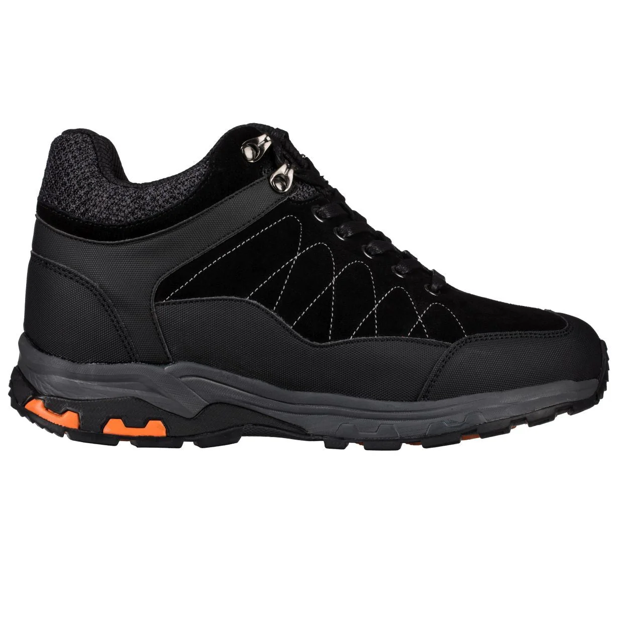 H75470 - 3.2 Inches Taller (Black) - Hiking Style Men's Boots - Image 2