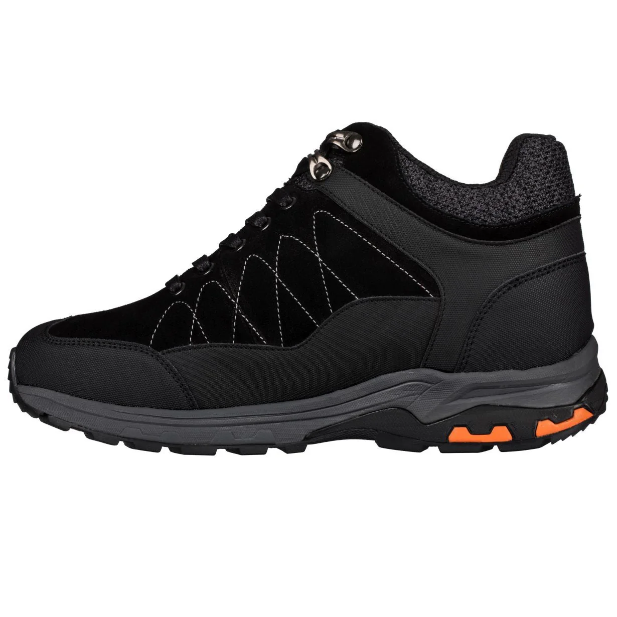 H75470 - 3.2 Inches Taller (Black) - Hiking Style Men's Boots - Image 3