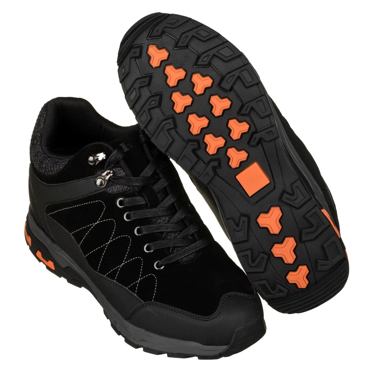 H75470 - 3.2 Inches Taller (Black) - Hiking Style Men's Boots - Image 5