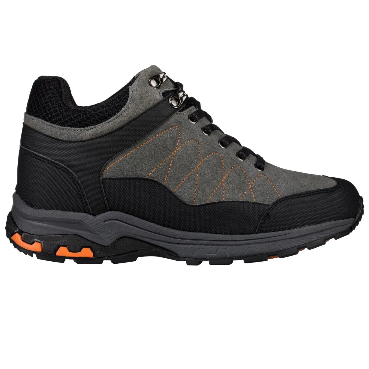H75472 - 3.2 Inches Taller (Grey) - Hiking Style Men's Boots - Image 2