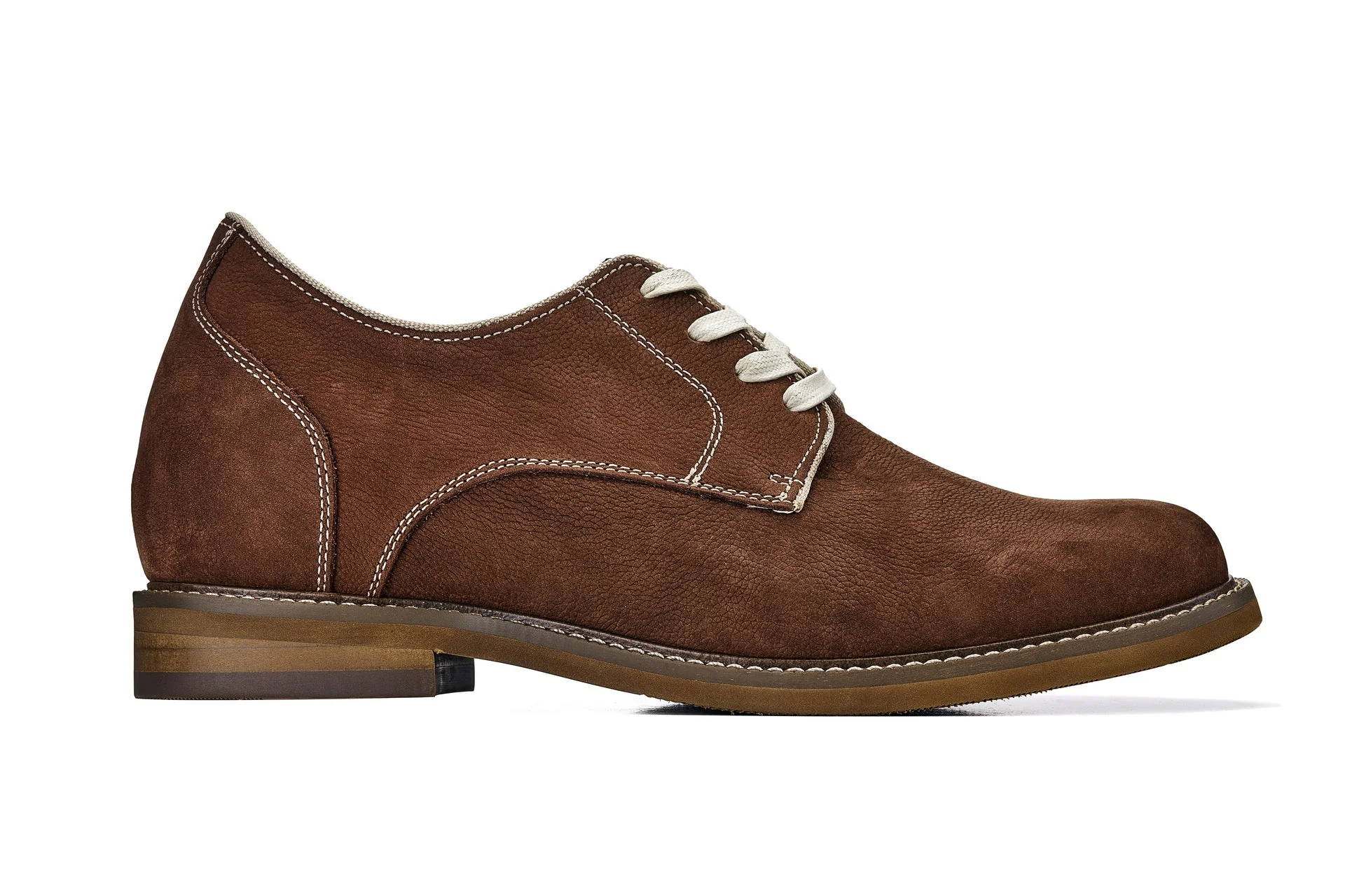J1313 - 3 Inches Taller (Terracotta Brown) - Business Casual Leather Men's Derbies - Image 2