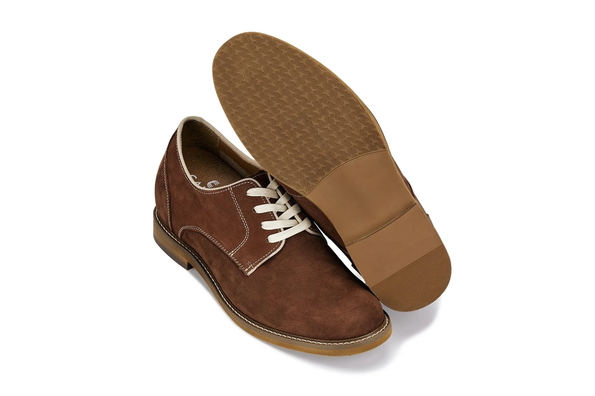 J1313 - 3 Inches Taller (Terracotta Brown) - Business Casual Leather Men's Derbies - Image 6