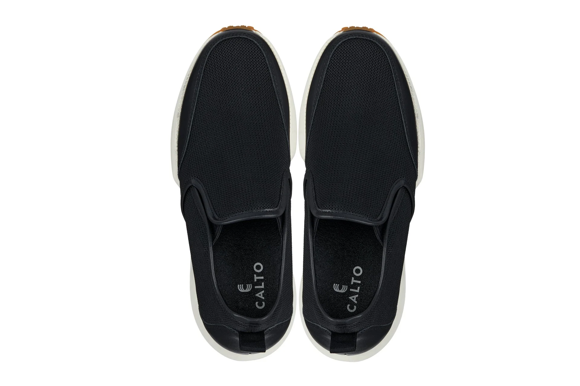 J1433  - 3.3 Inches Taller (Black) - Casual Chunky Sole Sneaker Men's Loafers - Image 4