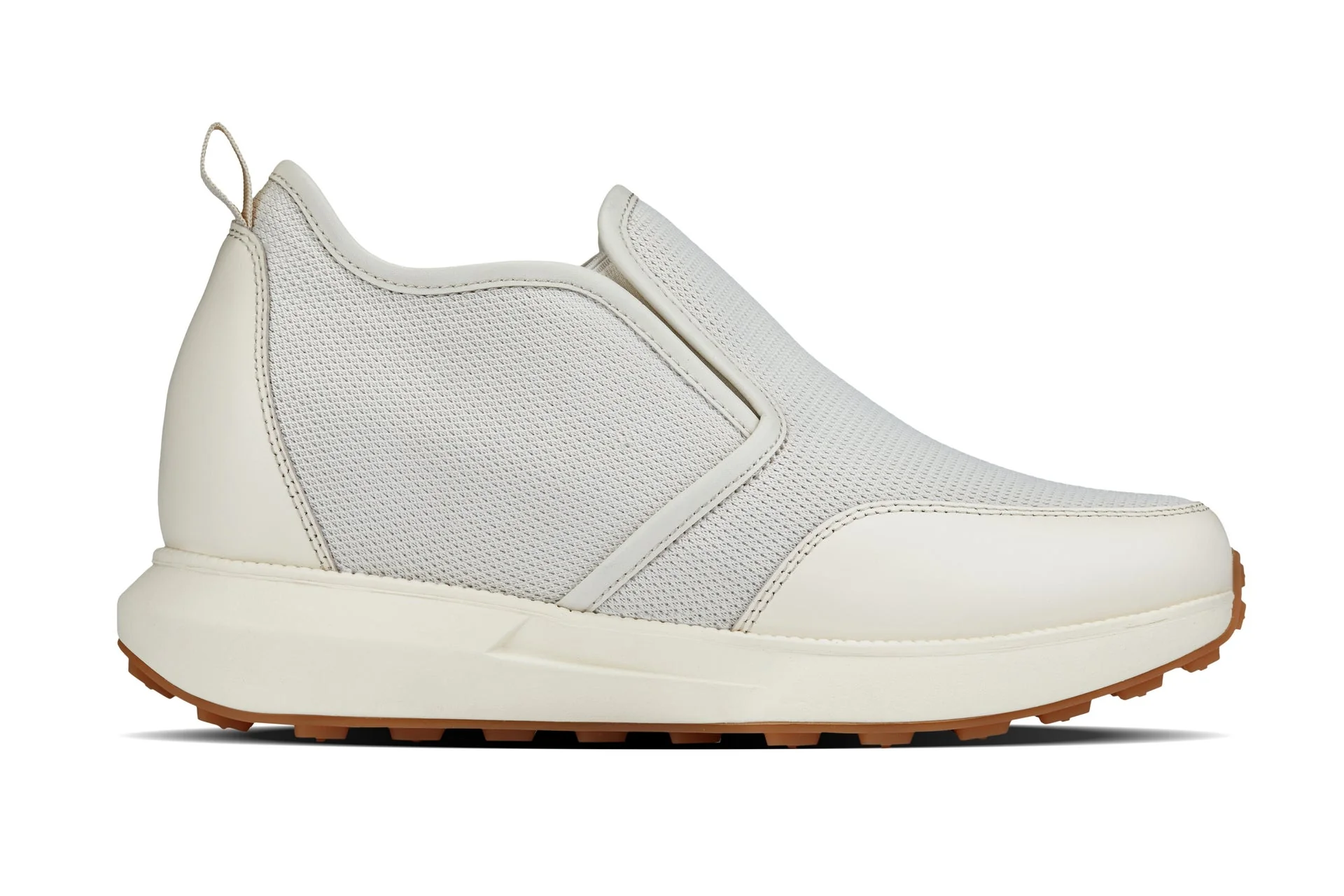 J1434  - 3.3 Inches Taller (Off-White) - Casual Chunky Sole Men's Sneaker Loafers - Image 2