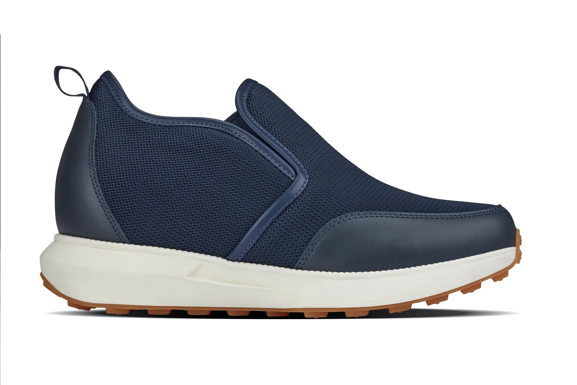 J1435  - 3.3 Inches Taller (Dark Blue) - Casual Chunky Sole Men's Sneaker Loafers - Image 2