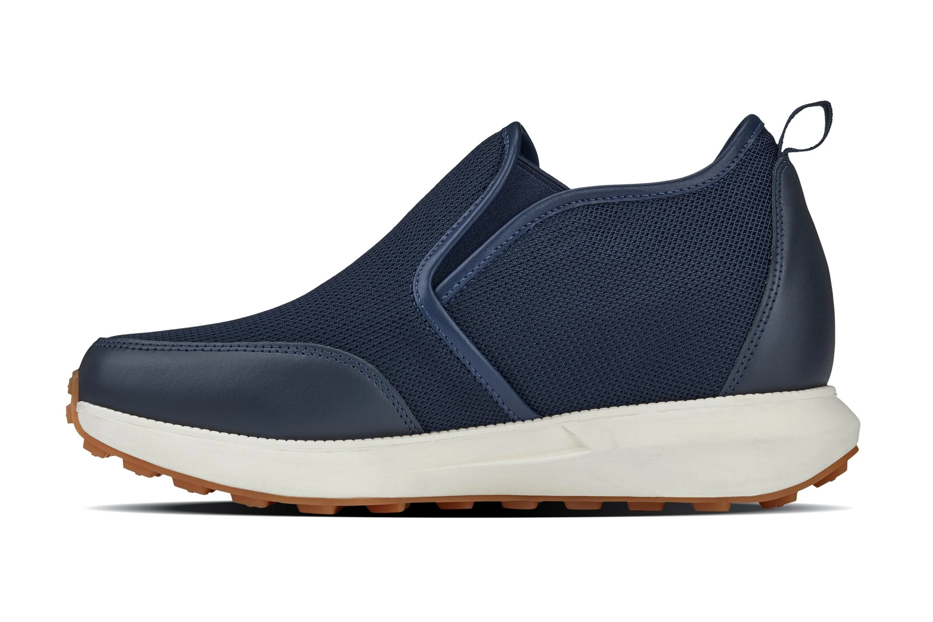 J1435  - 3.3 Inches Taller (Dark Blue) - Casual Chunky Sole Men's Sneaker Loafers - Image 3