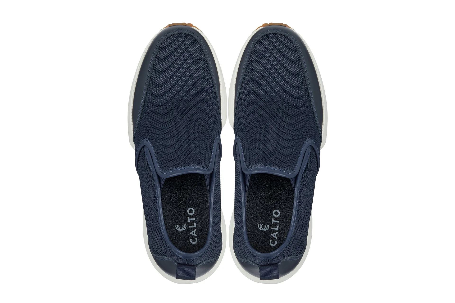 J1435  - 3.3 Inches Taller (Dark Blue) - Casual Chunky Sole Men's Sneaker Loafers - Image 4