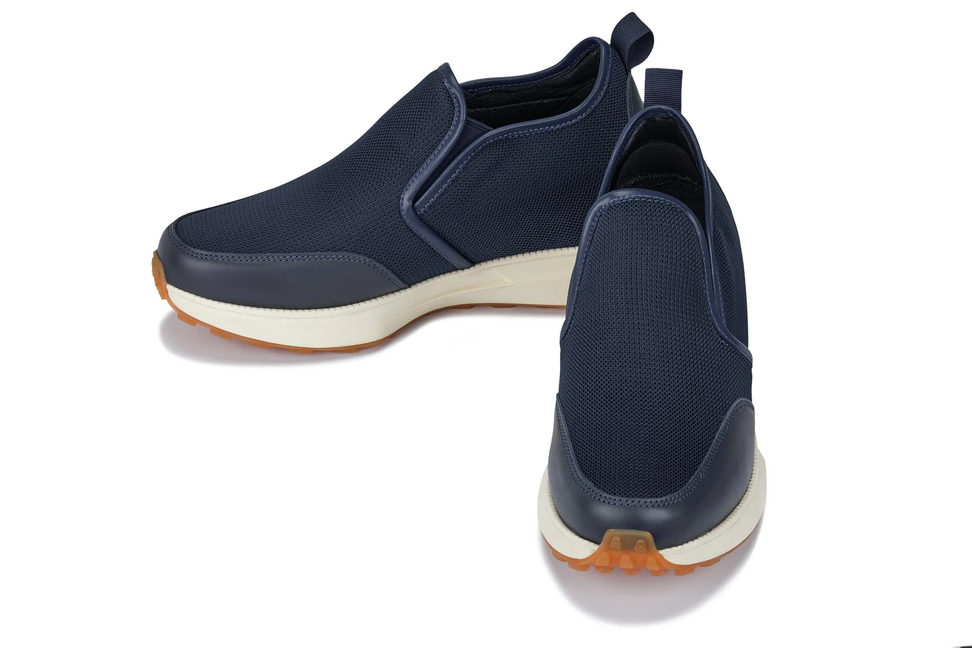 J1435  - 3.3 Inches Taller (Dark Blue) - Casual Chunky Sole Men's Sneaker Loafers - Image 5