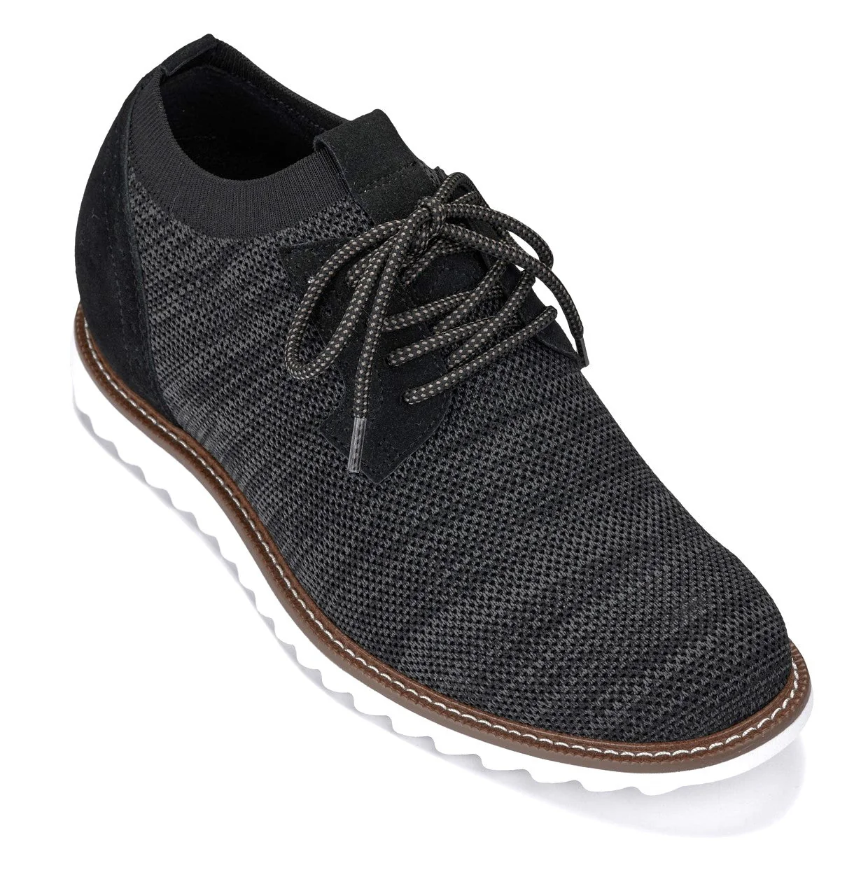 J1504 - 3.2 Inches Taller (Charcoal Grey) - Men's Shoes