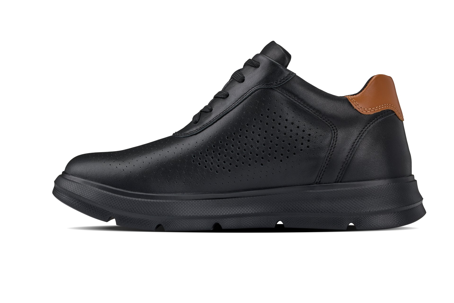 J1580  - 2.6 Inches Taller (Black/Black Sole) - Lightweight Casual Men's Walker Shoes - Image 3