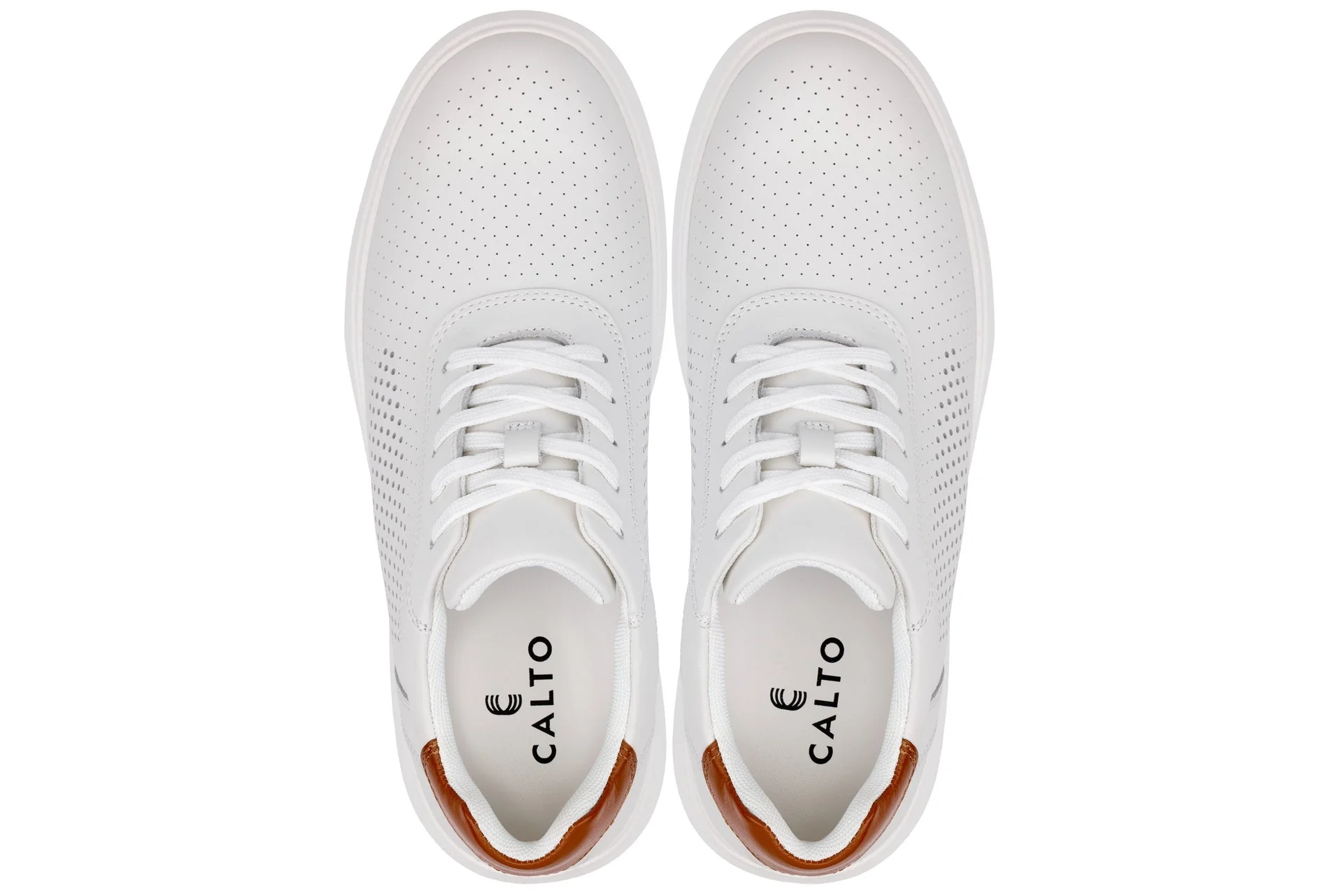 J1581  - 2.6 Inches Taller (White) - Lightweight Casual Men's Walker Shoes - Image 4