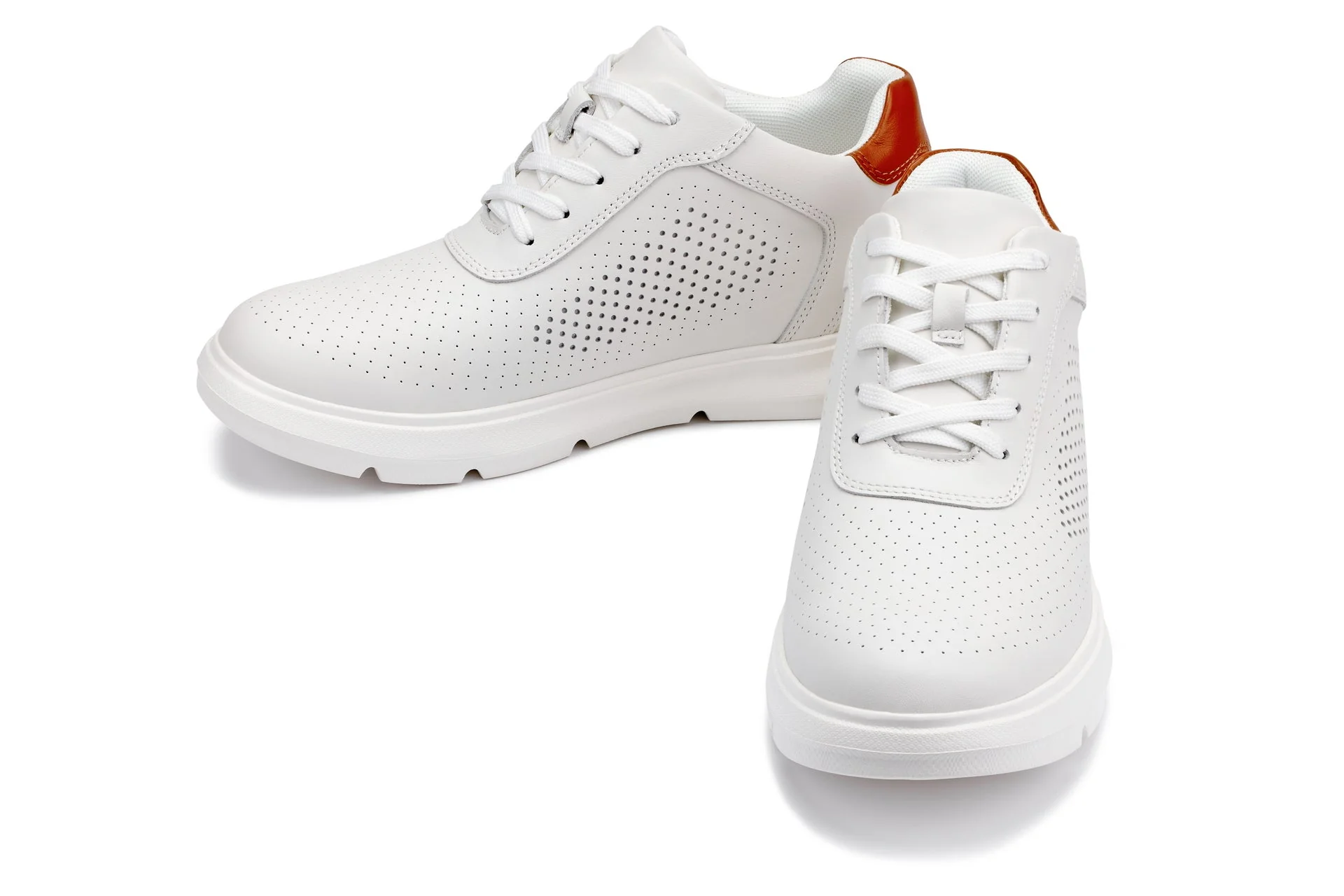 J1581  - 2.6 Inches Taller (White) - Lightweight Casual Men's Walker Shoes - Image 5