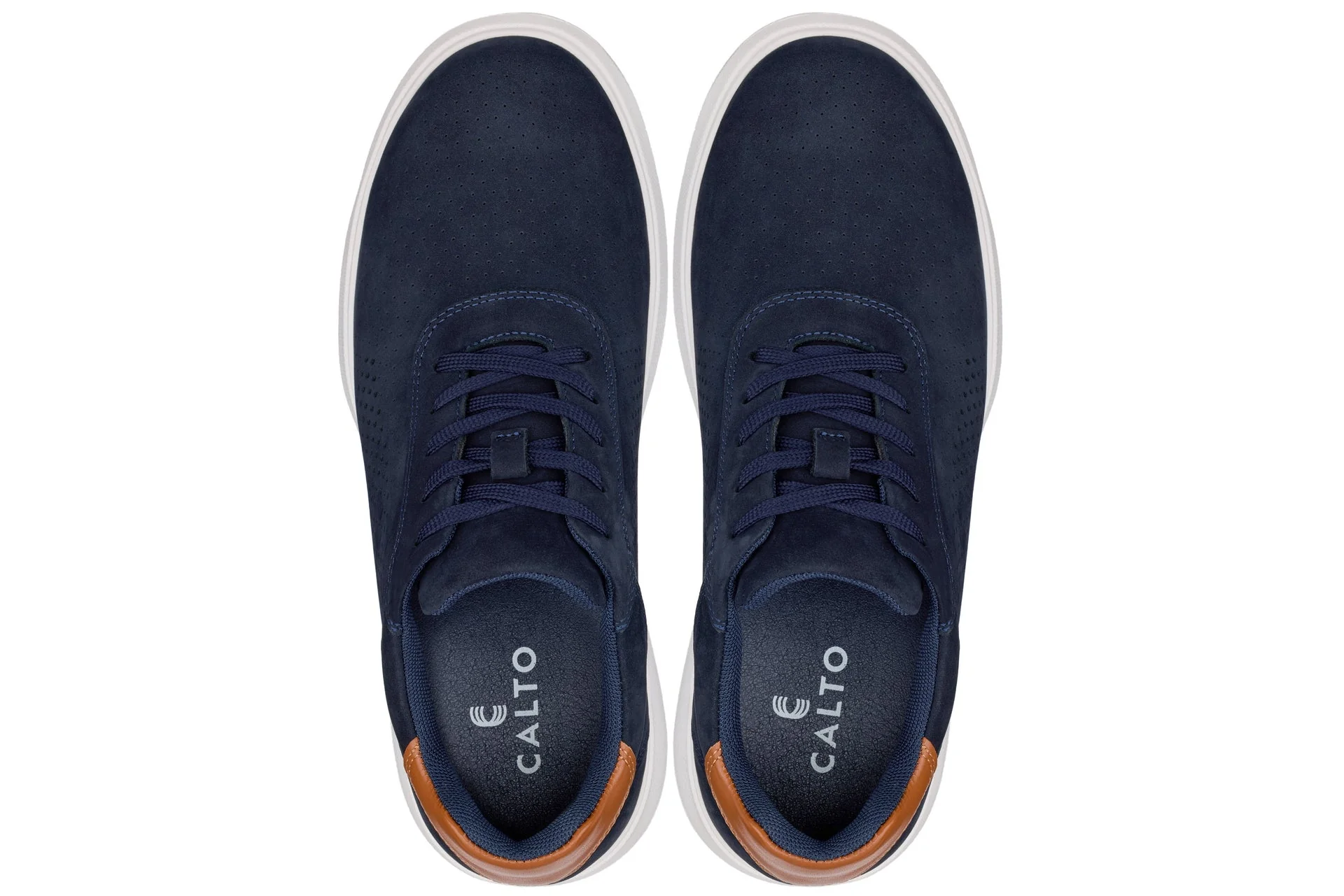 J1582  - 2.6 Inches Taller (Nubuck Navy) - Lightweight Casual Men's Walker Shoes - Image 4