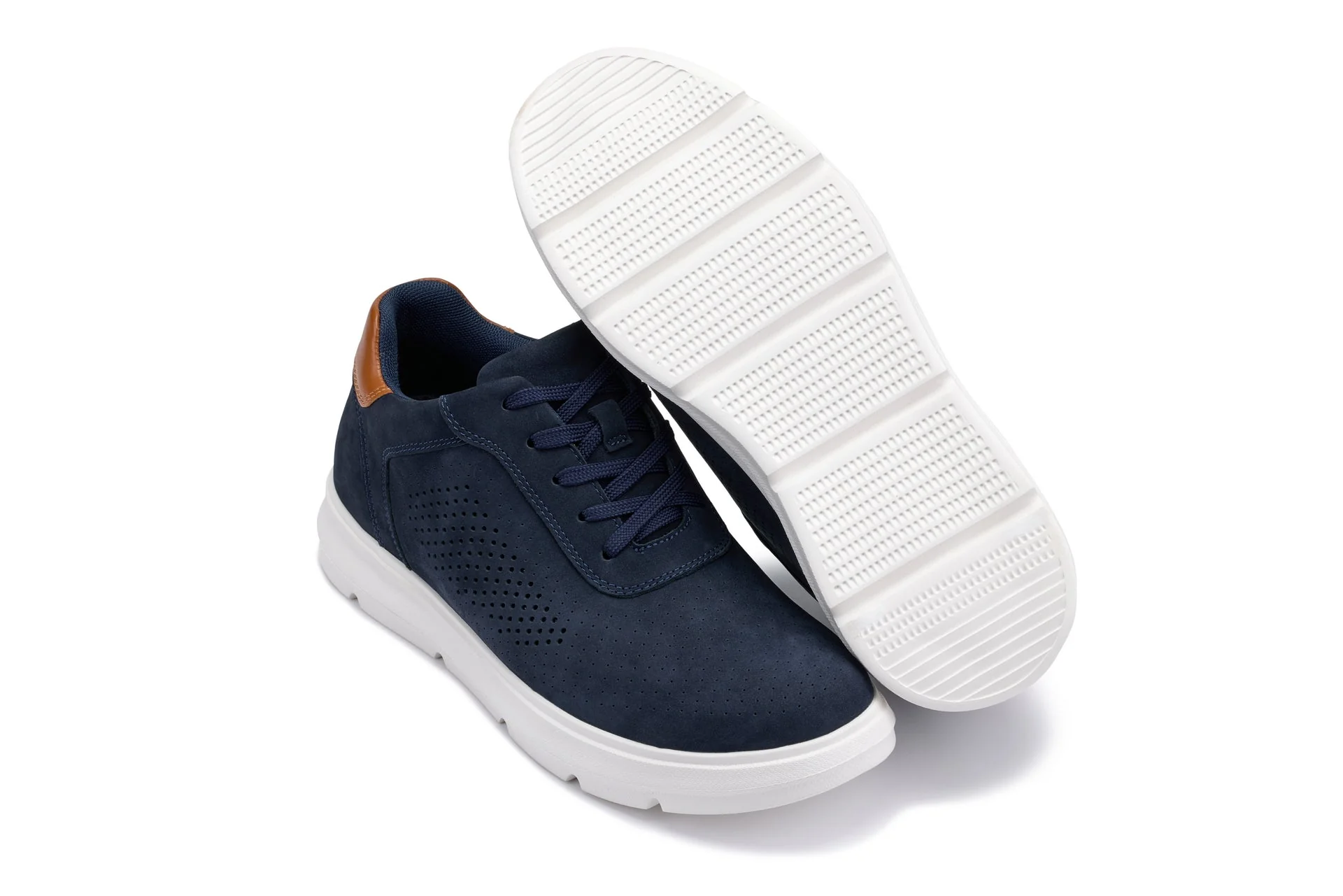 J1582  - 2.6 Inches Taller (Nubuck Navy) - Lightweight Casual Men's Walker Shoes - Image 6