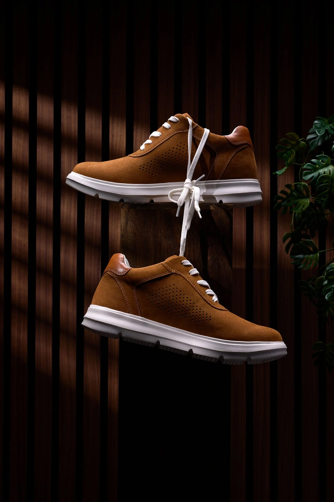 J1583  - 2.6 Inches Taller (Nubuck Brown) - Lightweight Casual Men's Walker Shoes - Image 7