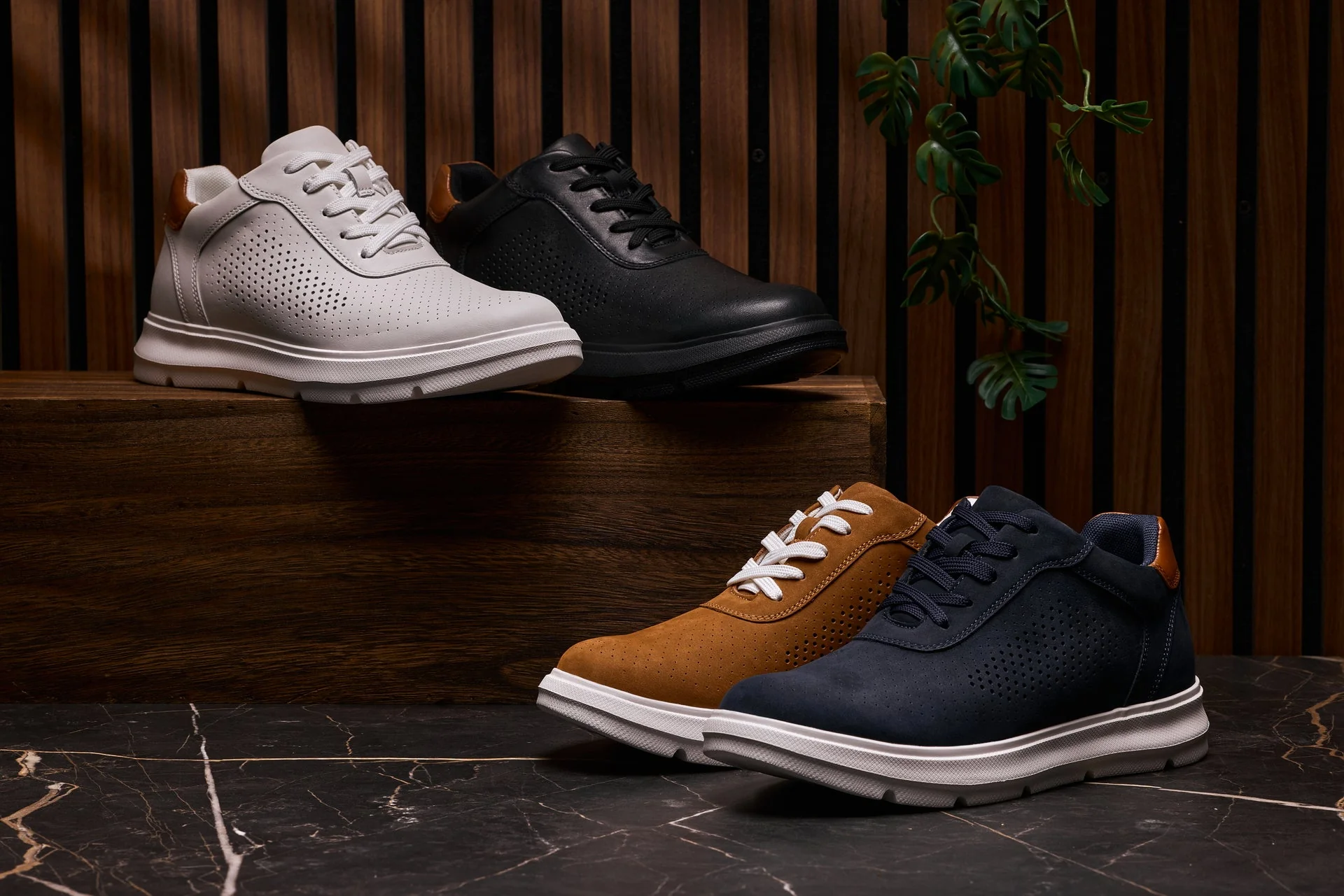 J1583  - 2.6 Inches Taller (Nubuck Brown) - Lightweight Casual Men's Walker Shoes - Image 8