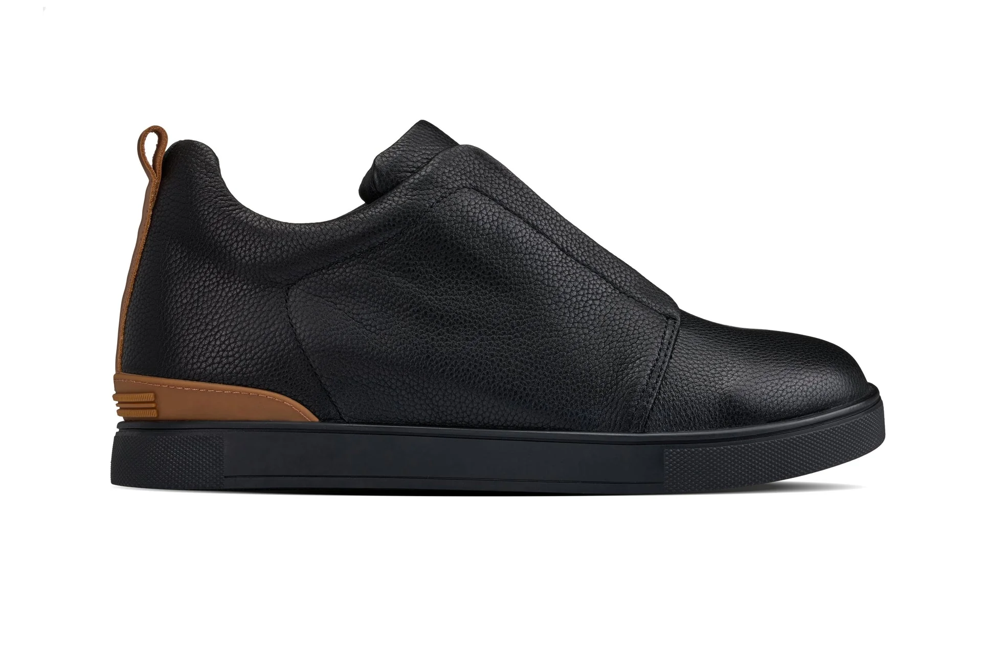 J1931  - 2.6 Inches Taller (Black / Black Sole) - Slip-On Men's Snoafers - Image 2